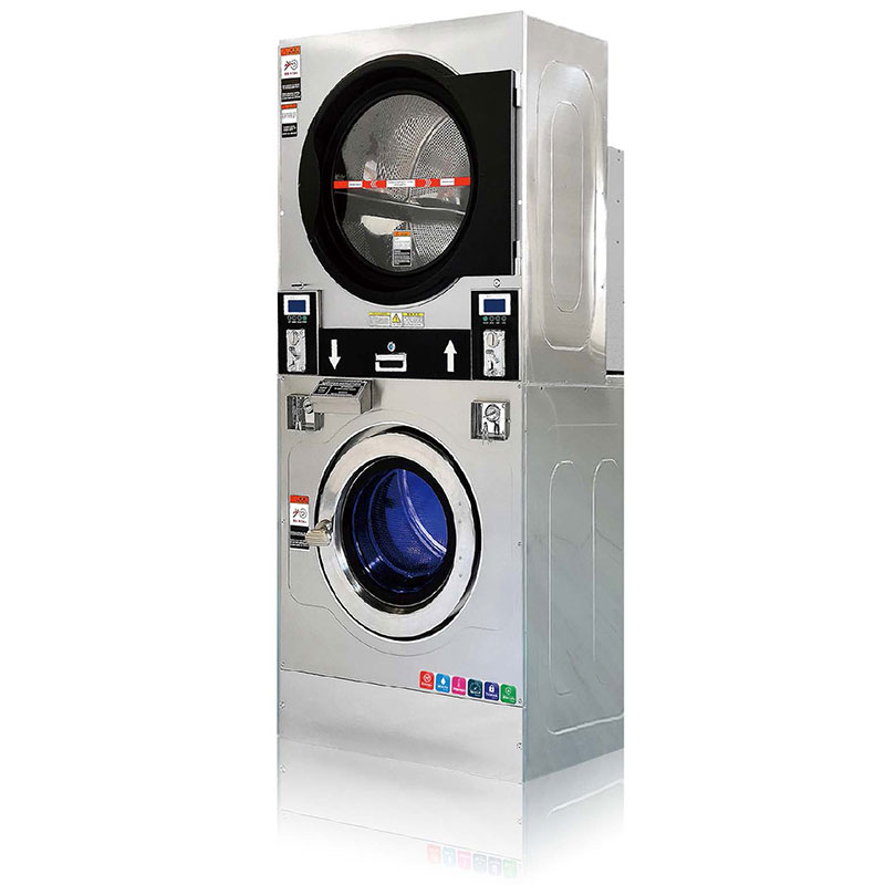 Fully Automatic Double-Layer Washer-Extractor-Dryer Combo